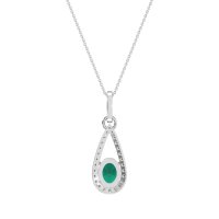 Oval Tear Drop Wrap Necklace