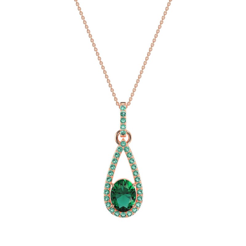 Oval Tear Drop Wrap Necklace
