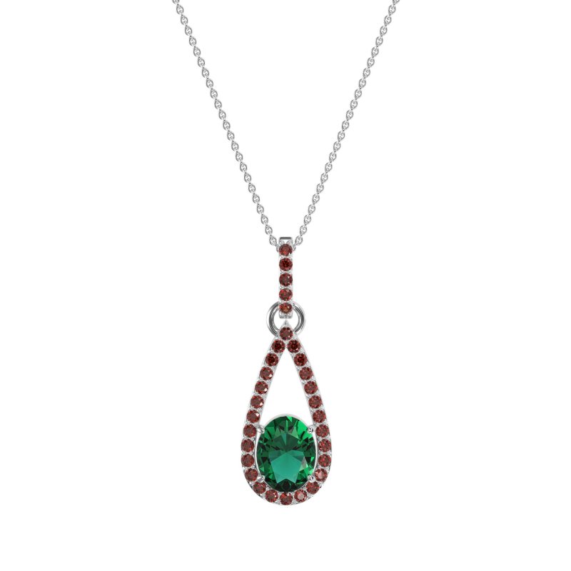 Oval Tear Drop Wrap Necklace