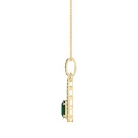 Oval Tear Drop Wrap Necklace