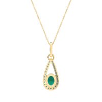 Oval Tear Drop Wrap Necklace