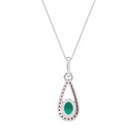 Oval Tear Drop Wrap Necklace