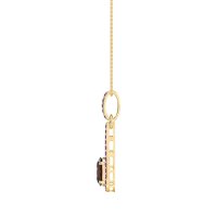 Oval Tear Drop Wrap Necklace