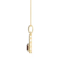 Oval Tear Drop Wrap Necklace