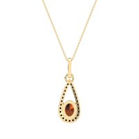 Oval Tear Drop Wrap Necklace