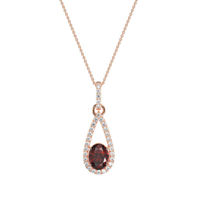 Oval Tear Drop Wrap Necklace