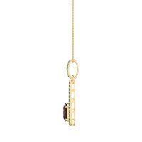 Oval Tear Drop Wrap Necklace