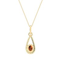 Oval Tear Drop Wrap Necklace