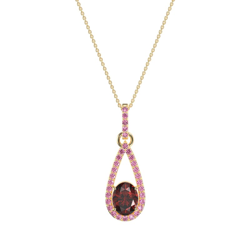 Oval Tear Drop Wrap Necklace