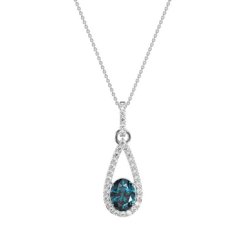 Oval Tear Drop Wrap Necklace