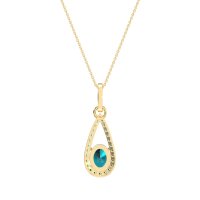 Oval Tear Drop Wrap Necklace