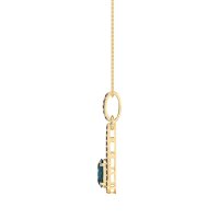 Oval Tear Drop Wrap Necklace