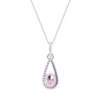 Oval Tear Drop Wrap Necklace