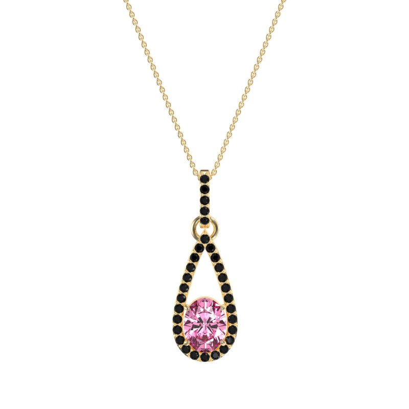Oval Tear Drop Wrap Necklace