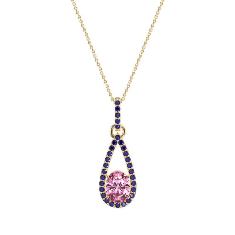 Oval Tear Drop Wrap Necklace