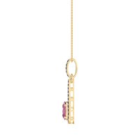 Oval Tear Drop Wrap Necklace