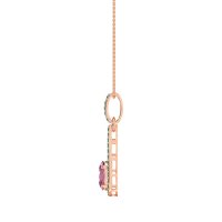 Oval Tear Drop Wrap Necklace