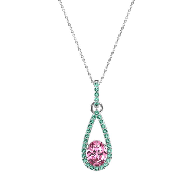 Oval Tear Drop Wrap Necklace