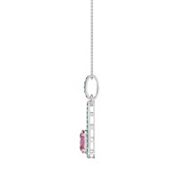 Oval Tear Drop Wrap Necklace