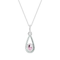 Oval Tear Drop Wrap Necklace