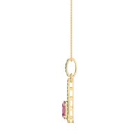 Oval Tear Drop Wrap Necklace