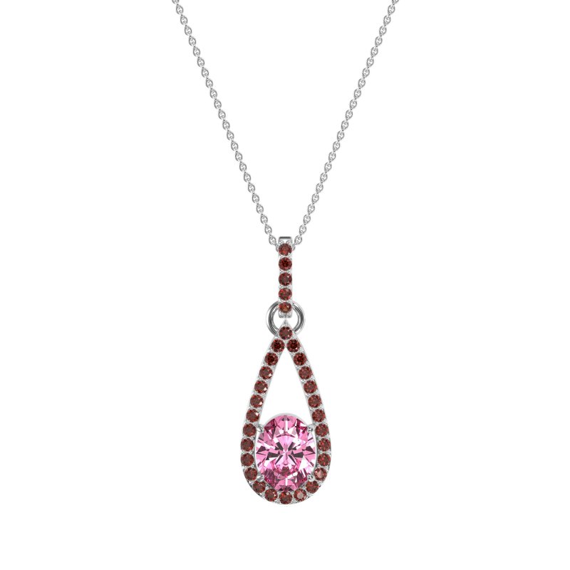 Oval Tear Drop Wrap Necklace