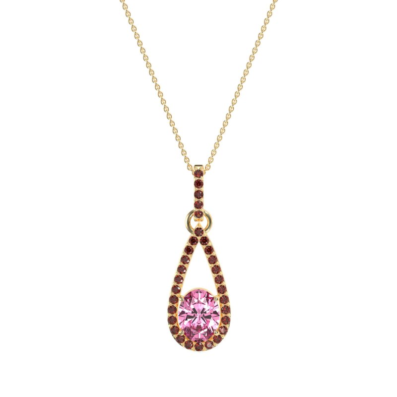 Oval Tear Drop Wrap Necklace