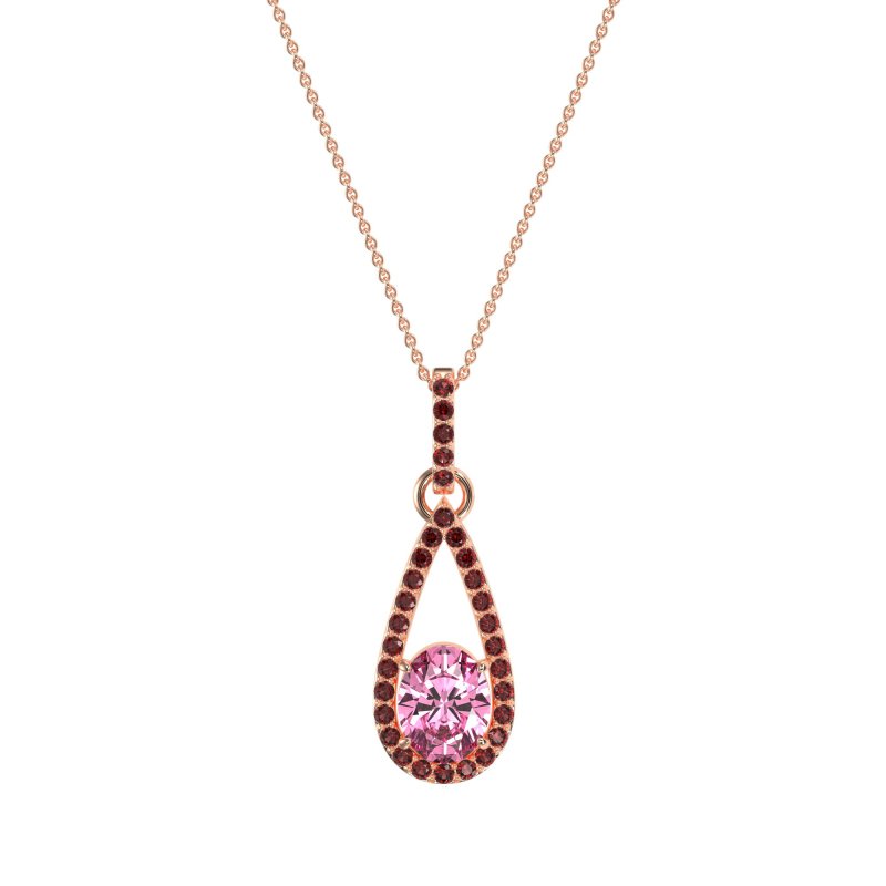 Oval Tear Drop Wrap Necklace