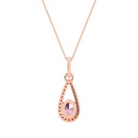 Oval Tear Drop Wrap Necklace