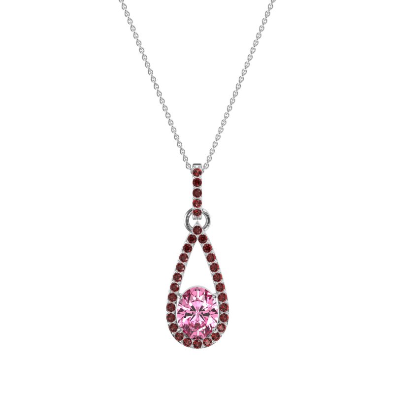 Oval Tear Drop Wrap Necklace