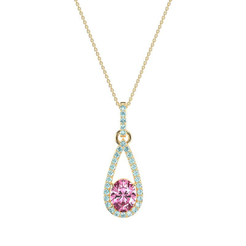 Oval Tear Drop Wrap Necklace
