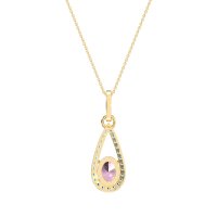 Oval Tear Drop Wrap Necklace