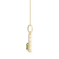 Oval Tear Drop Wrap Necklace