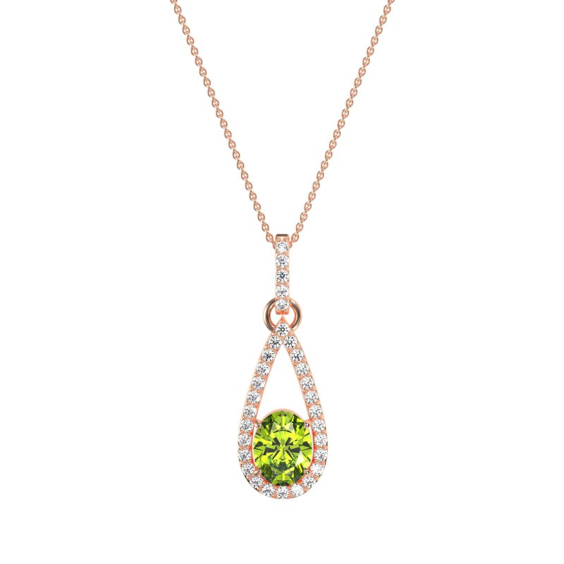 Oval Tear Drop Wrap Necklace