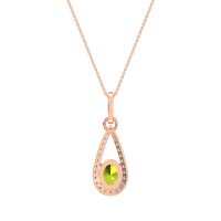 Oval Tear Drop Wrap Necklace