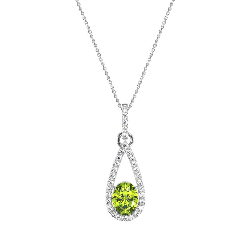Oval Tear Drop Wrap Necklace