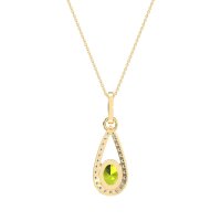 Oval Tear Drop Wrap Necklace