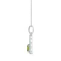 Oval Tear Drop Wrap Necklace