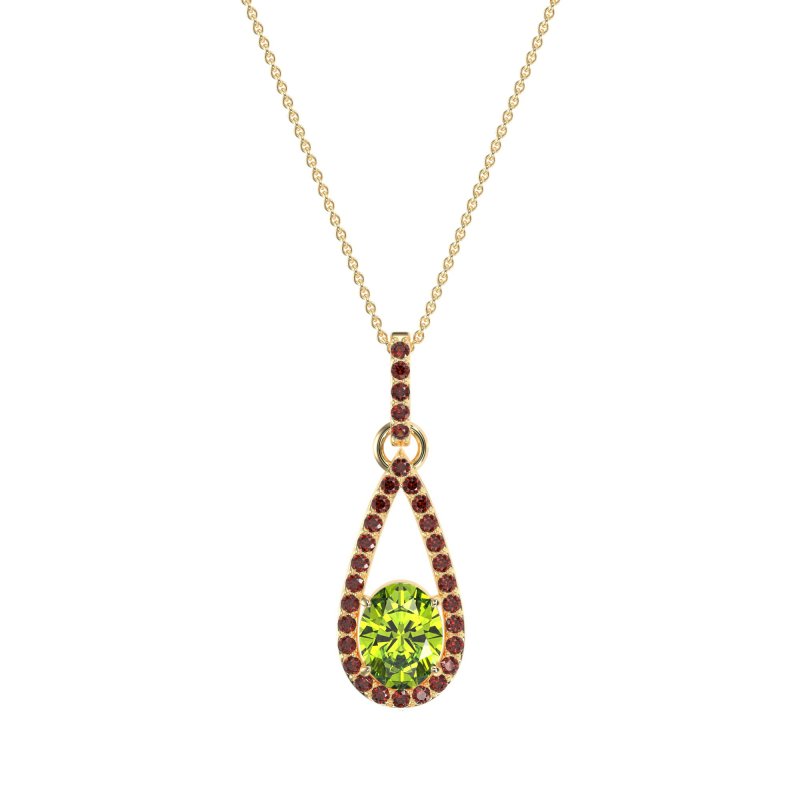 Oval Tear Drop Wrap Necklace