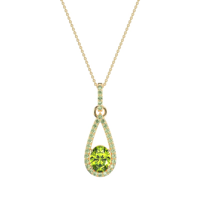 Oval Tear Drop Wrap Necklace