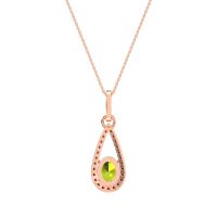 Oval Tear Drop Wrap Necklace