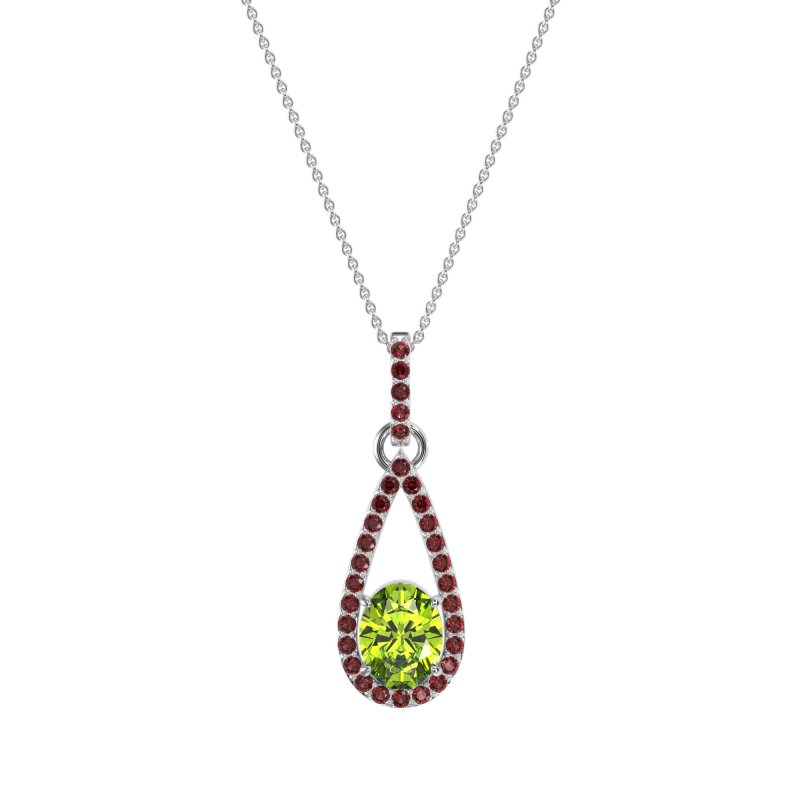 Oval Tear Drop Wrap Necklace