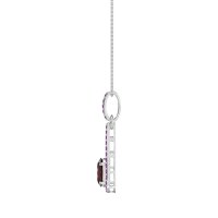 Oval Tear Drop Wrap Necklace