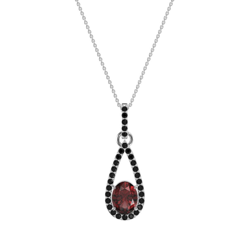 Oval Tear Drop Wrap Necklace