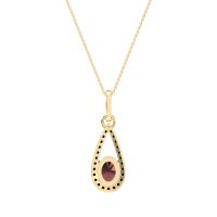 Oval Tear Drop Wrap Necklace