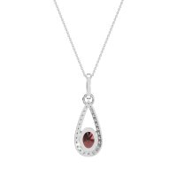Oval Tear Drop Wrap Necklace