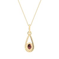 Oval Tear Drop Wrap Necklace