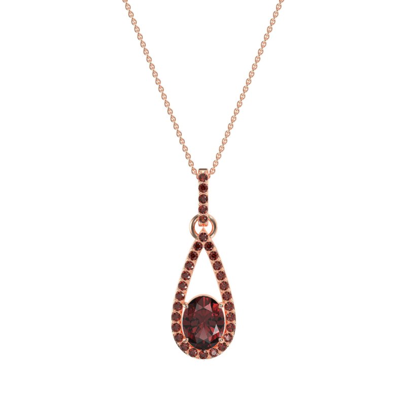 Oval Tear Drop Wrap Necklace