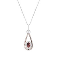 Oval Tear Drop Wrap Necklace