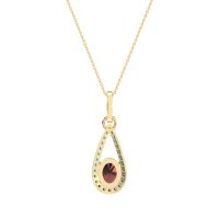 Oval Tear Drop Wrap Necklace